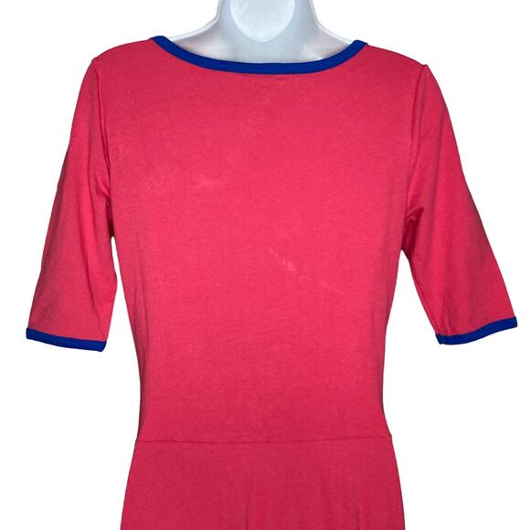 LuLaRoe Medium Ana Maxi Extra Long Dress Perfect For Tall Women Pink Fit Flare - Picture 8 of 16